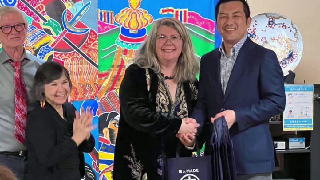 Okawa, Japan with the Mayor of the city